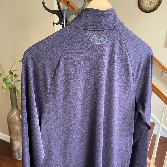 Under Armour Loose Heatgear Half Zip Pullover Men's Purple Size M - Picture 2 of 8